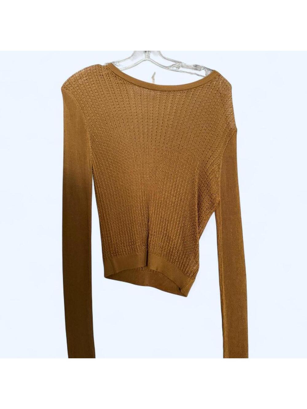 Free People Brown long sleeve sweater